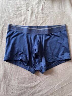 Calvin Klein Men's Blue Stretch Boxer Briefs